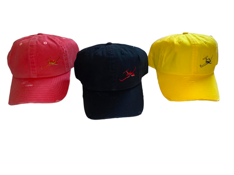 DadHats Vintage “Ashy Red, Black, Yellow, White, Black, Black/Camouflage, & Navy Blue