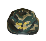 SnapbackHats ( camouflage ) , ( white / black brim ) , & ( Black/Black Ostrich brim) , ( Black/Black )