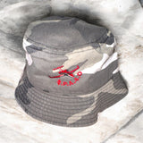 BucketHats “Light Denim, Yellow, Pink, Royal Blue, Camo, Red, Black”.