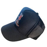 Trucker Hats “A $wagg is a terrible thing to waste” ( 1/2 mesh ) Navy Blue, Red & Black
